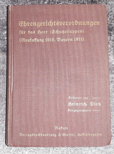 Ehrengerichtsverordnungen 1910